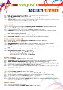 Programa de fiestas de San Jose en El Astillero