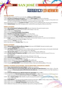 Programa de fiestas de San Jose en El Astillero